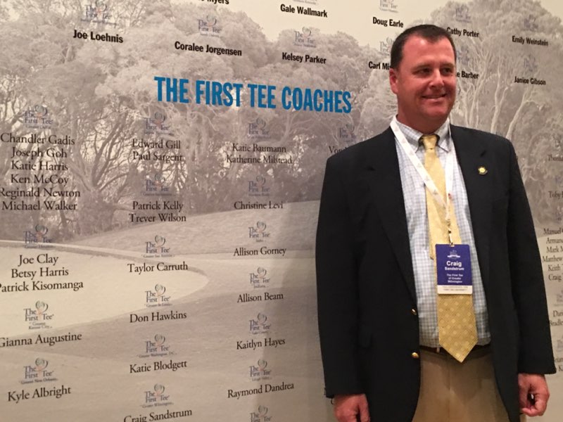 The First Tee of Greater Wilmington's Craig Sandstrum earns The First Tee Coach award.