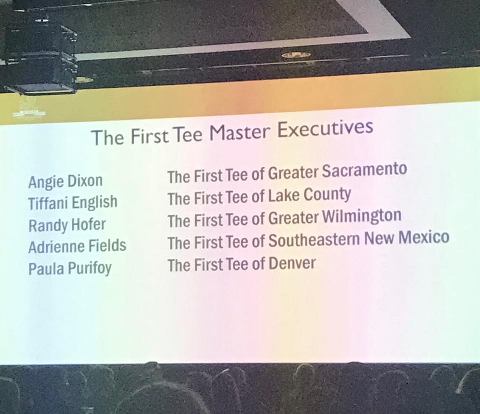 Recipients of The First Tee Master Executive designation