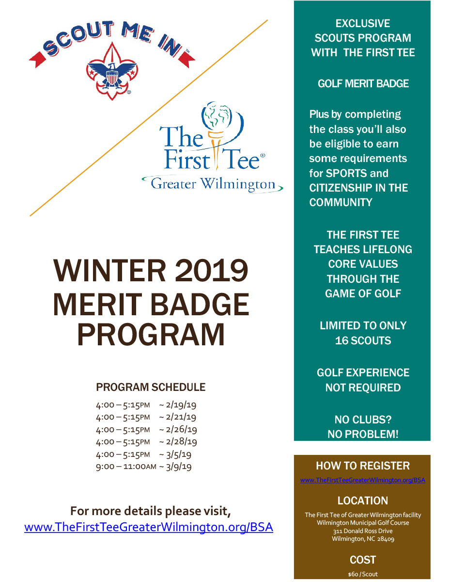 TFTGW / BSA Winter 2019 Program - TheFirstTeeGreaterWilmington.org